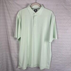 FootJoy Golf Shirt Men's Large Light Green Pale Green FJ Logo
